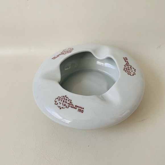 Vintage Naaman Hotel Masada Israel Porcelain Ashtray - Picture 1 of 13